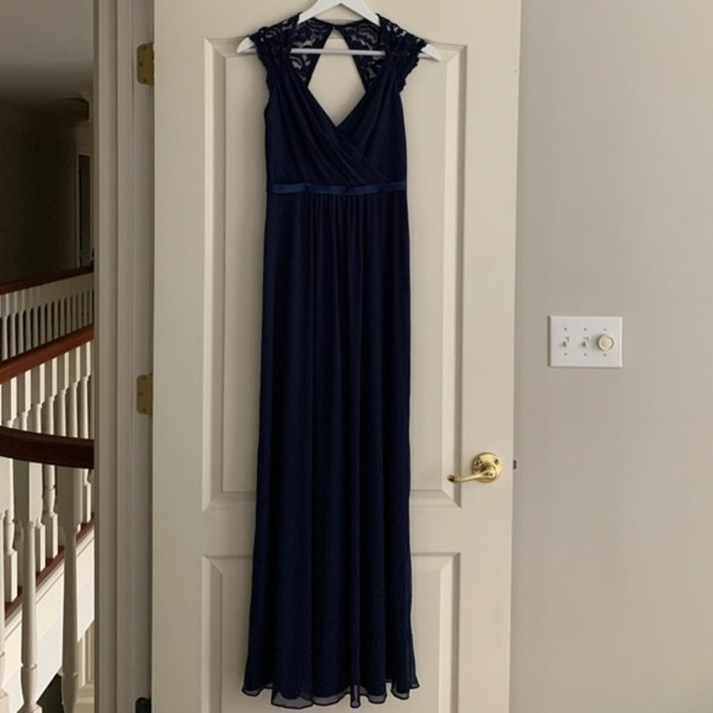 David’s Bridal Marine Navy Dress